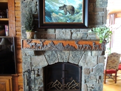 Deer & Teton Fireplace mantel