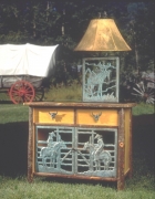 Cowboy Cabinet and Lamp
