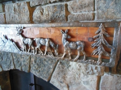Deer Fireplace Mantle Casting